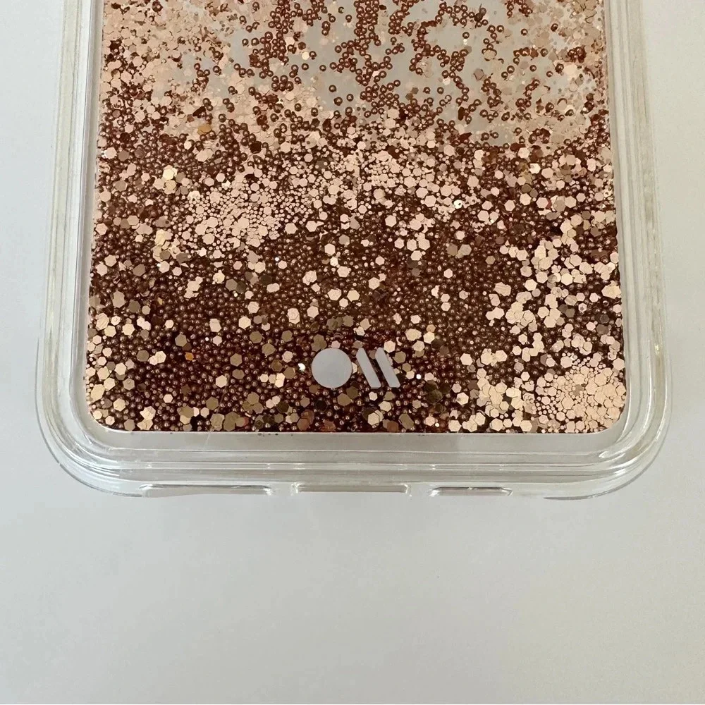 Casemate 11 Pro Max Waterfall Glitter Case Rose Gold